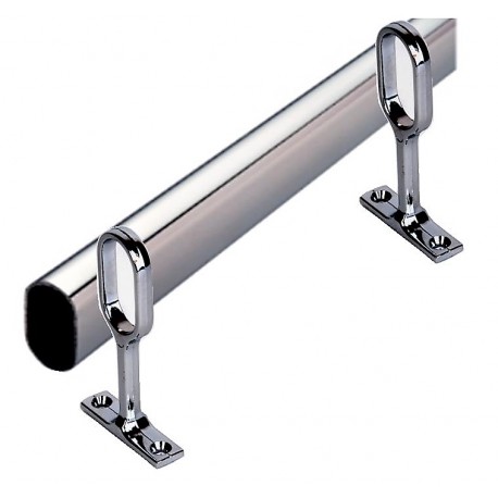 Tube de Penderie Ovale 35 x 15 mm + 2 Supports