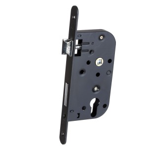 Serrure à Larder - Noire - Axe 50 mm - Epaisseur: 14 mm -