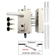 Serrure MOTTURA 3 points 468 - BLANCHE En applique .