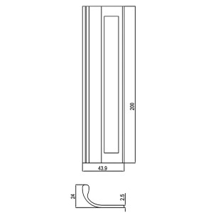1 Poignée Profil de Coulissant KLOSE besser ( Blanc Ral 9016 ) Aluminium