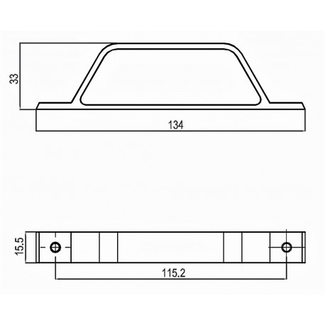 1 Poignée de Tirage à Pattes KLOSE besser + 2 Vis - Aluminium " STELLUS "  Blanc 9016.