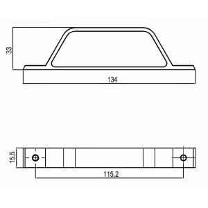 1 Poignée de Tirage à Pattes KLOSE besser + 2 Vis - Aluminium " STELLUS "  Blanc 9016.