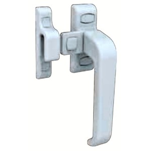 1 Poignée à Bascule + Gâche KLOSE besser  Blanc 9016 "STELLUS" Aluminium .