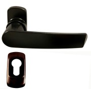 Paire de Poignées KLOSE besser "AYDAN" + 2 Rosaces   NOIR Aluminium