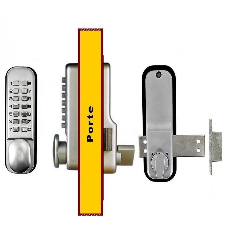 Cerradura de código mecánico a prueba de agua, combinación de código de  1-11 dígitos Cerradura codificada con contraseña de seguridad Cerradura de  puerta de combinación mecánica sin llave para oficina de madera