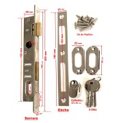 Serrure Axe 15 mm + Gâche