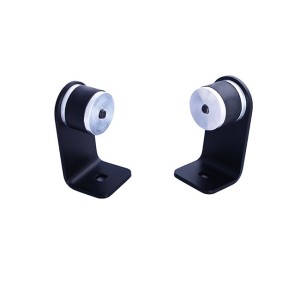Paire de Support Droit P/Tube de 40 mm inox 316 " Black Matt "