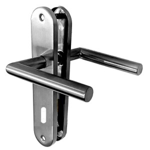 Poignées de porte sur Plaques "MAXI TINA" KLOSE besser Inox 304 /  EntrAxe 195 mm