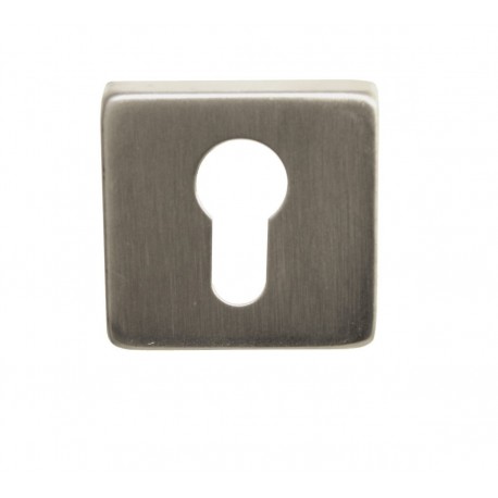 Paire de Rosaces  Carrées -trou pour Cylindre - Inox 304 -