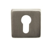 Paire de Rosaces  Carrées -trou pour Cylindre - Inox 304 -