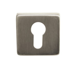 Paire de Rosaces  Carrées -trou pour Cylindre - Inox 304 -