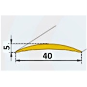 TENSOR DE PUERTA BOMBARDEADO 40x5 mm - KLOSE besser - Anodizado en oro - Longitudes : de 1 Metro a 1,50 Metro - 087 D.