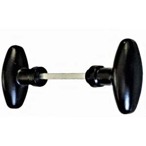 Boutons Double Noirs - KLOSE besser -en Fonte d'Aluminium - Carré de 6.