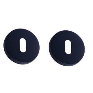 Paire de rosaces "KLOSE besser"  - Rondes Diam.53 mm - "ElsaN Noir"