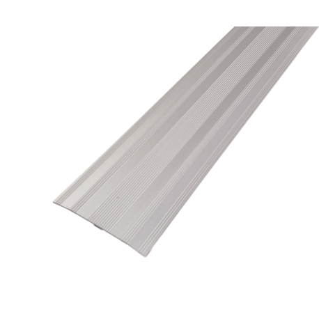 PORTATA PIATTA 60 mm -Besserino chiuso - Anodizzato argento - Lunghezze da 1 metro a 1,50 metri - 155 Arg.