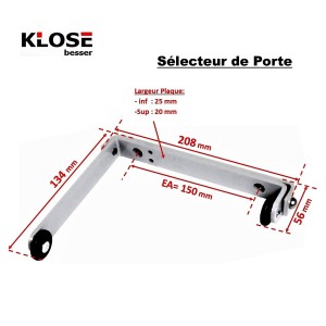 Selecteur de portes Klose besser couleur nickelé satiné
