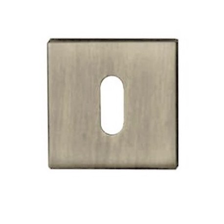 Paire de Rosaces Carrées  - Trou de Clé L - Inox 304