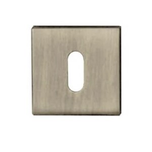 Paire de Rosaces Carrées  - Trou de Clé L - Inox 304