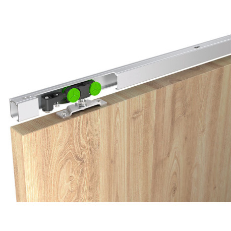 Kit Rail 1.90 m Porte Coulissante Suspendue 40 kg M.I.FRANCE