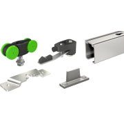 Kit Rail 1.90 m Porte Coulissante Suspendue 40 kg M.I.FRANCE
