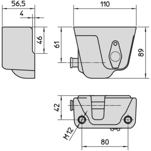 Serrure  pour Porte Basculante K et Rideau Roulant "Viro" 4218