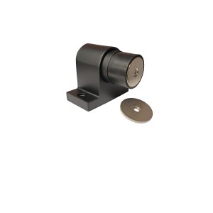 Butoir Au Sol Magnétique COULEUR EPOXY (Blanc,Gris ou Noir) "KLOSE besser" pour Porte Lourde.Tout Inox 304 dans la Masse.