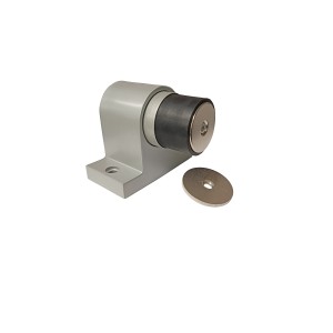 Butoir Au Sol Magnétique COULEUR EPOXY (Blanc,Gris ou Noir) "KLOSE besser" pour Porte Lourde.Tout Inox 304 dans la Masse.