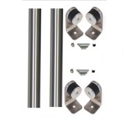 Tiradores" KLOSE besser" : 2 Tubos de 1000 mm / Acero inoxidable 316 / Diám.: 40 mm + 4 Soportes +2 Fijaciones Pasantes.