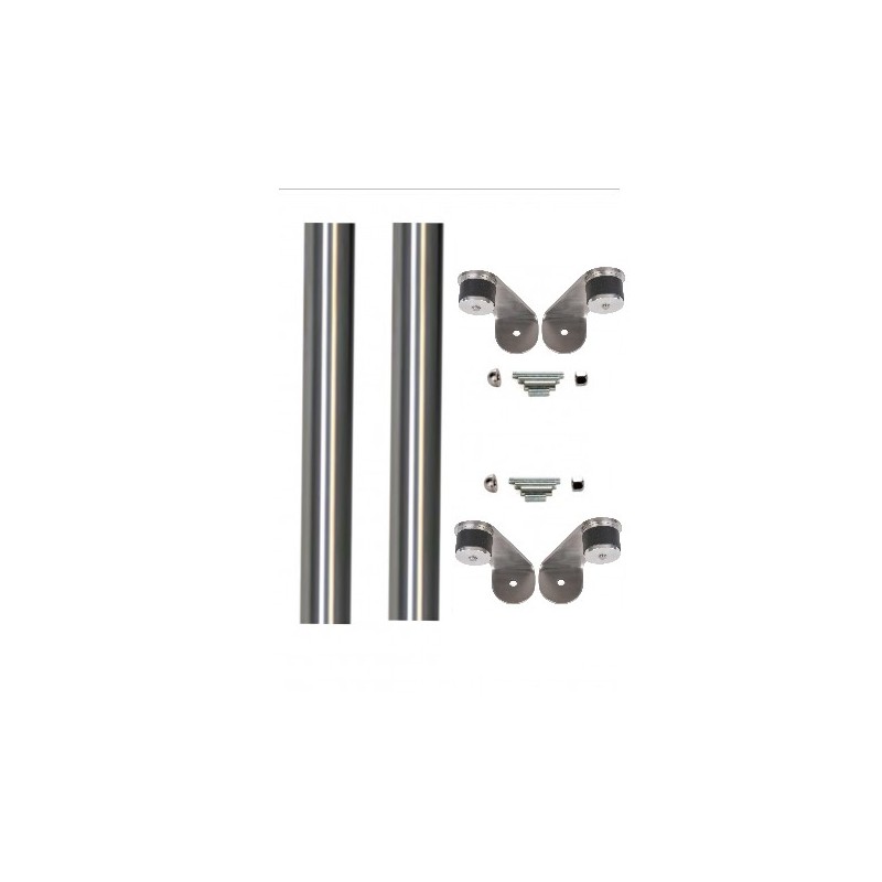 Maniglioni KLOSE besser: 2 Tubi da 1000 mm/Acciaio Inox 316/Diam: 40 mm + 4 supporti +2 fissaggi incrociati.