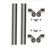 Tiradores" KLOSE besser" : 2 Tubos de 1000 mm / Acero inoxidable 316 / Diám.: 40 mm + 4 Soportes +2 Fijaciones Pasantes.