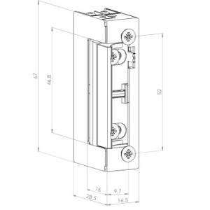 Gache Electrique Radial Standard Avec Têtière Inox