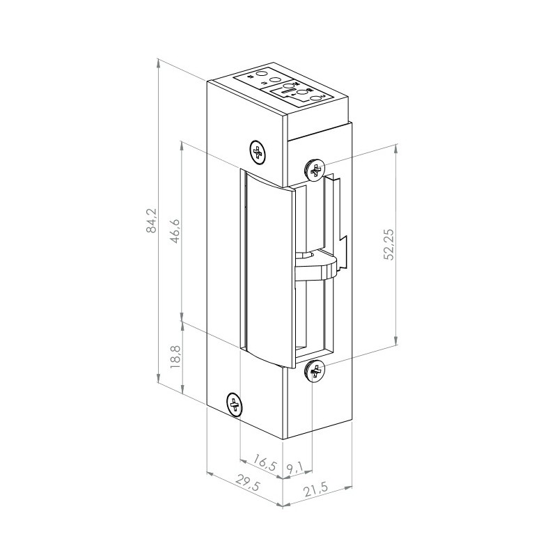 Cerradero eléctrico KLOSE de alta seguridad 1000 kg Estándar.