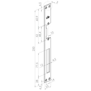 Riscontro elettrico KLOSE alta sicurezza 1000 kg Standard.