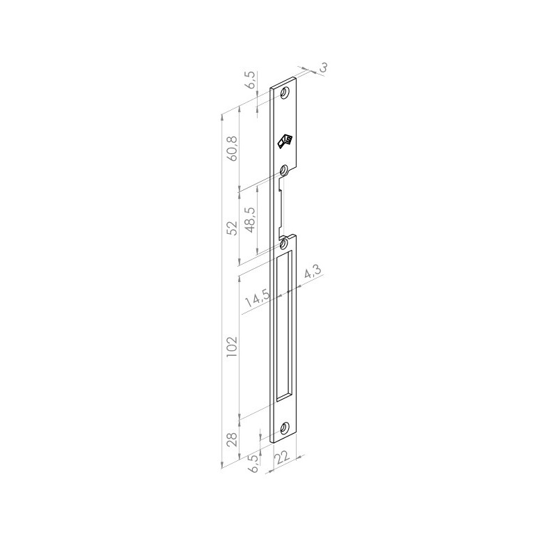KLOSE besser.Gâche Electrique KLOSE Radial avec Contact Stationnaire- têtière inox