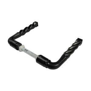 Poignée De Porte Torsade Noire Aluminium Carré de 7 mm