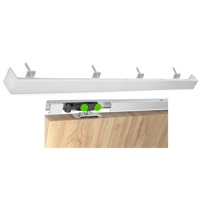 KIT COMPLETO: PERCHA + BARANDILLA DE PUERTA CORREDERA / Talla:1M65 cm.