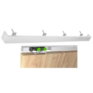 KIT COMPLETO: PERCHA + BARANDILLA DE PUERTA CORREDERA / Talla:1M65 cm.