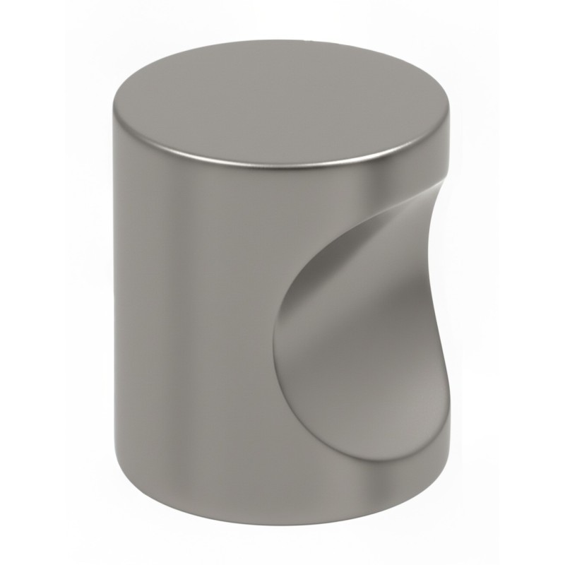 Lot de 10 – Boutons de meuble à encoche cylindriques en aluminium (Z.M.K), couleur argent satiné