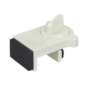 Limiteur- Bloqueur de Porte Coulissante-KLOSE besser - Zamak - 3 couleurs disponibles : Blanc , Argent et Noir .