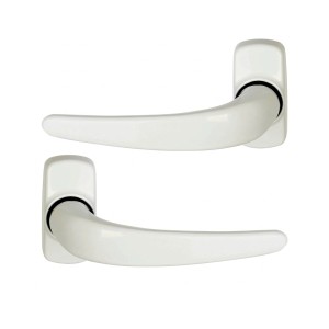 KLOSE besser.Paire de  Poignées de porte KLOSE besser "STELLUS" Blanches - Aluminium - Qualité Maximum.
