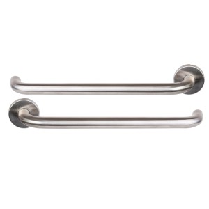 Coppia di maniglie per porte " KLOSE Besser," su Rosetta “Handi”, in acciaio Inox 304.