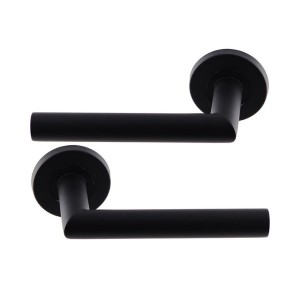 KLOSE besser.Paire de Poignées de Porte KLOSE besser Inox " Elsa Noir Black Matt " Angle Vif