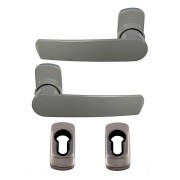 Paire de Poignées KLOSE besser "AYDAN" + 2 Rosaces   ANTHRACITE AlumInium