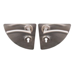 Pareja de platos de limpieza Quarter Moon KLOSE con asas de acero inoxidable VAGUES 304