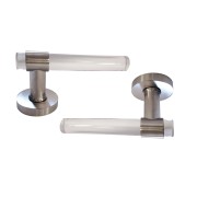 Maniglie per porte incolori “JOY” Plexiglass Cristallines Gambe in acciaio inox 304 satinato