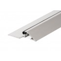Perfil de puerta madera 930 x 75 mm de aluminio anodizado plateado - Cortado - Listo para instalar - conforme a la Norma PMR (di