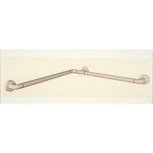 Barre d'appui mural basculante / Nylon blanc