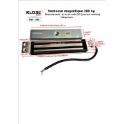 Ventouse magnétique à encastrer 280kg max