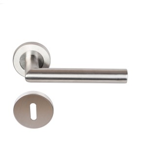 Paire de poignées sur rosaces " Elsa Angle Vif " inox 304