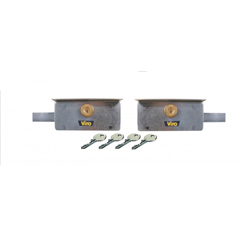 VIRO -Serrure pour rideau Blindée a Longue Course .(paire) Code 315 4201/4201.